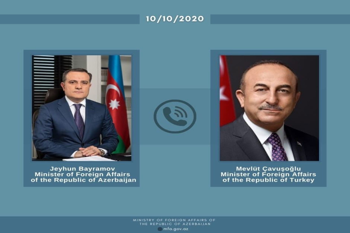 Jeyhun Bayramov makes a phone call to Mevlut Cavusoglu