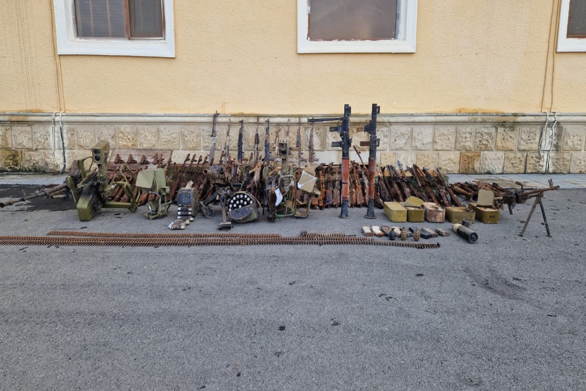 Weapons and ammunition found in Azerbaijan's liberated Fuzuli-VIDEO 