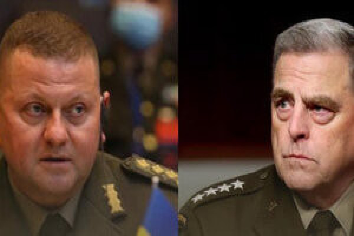Valery Zaluzhny, Commander-in-Chief of the Armed Forces of Ukraine and Mark Milley, Chairman of the Joint Chiefs of Staff General