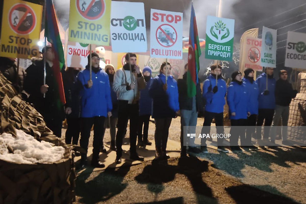 Peaceful protests of Azerbaijani eco-activists on Lachin-Khankandi road continues for 39th night