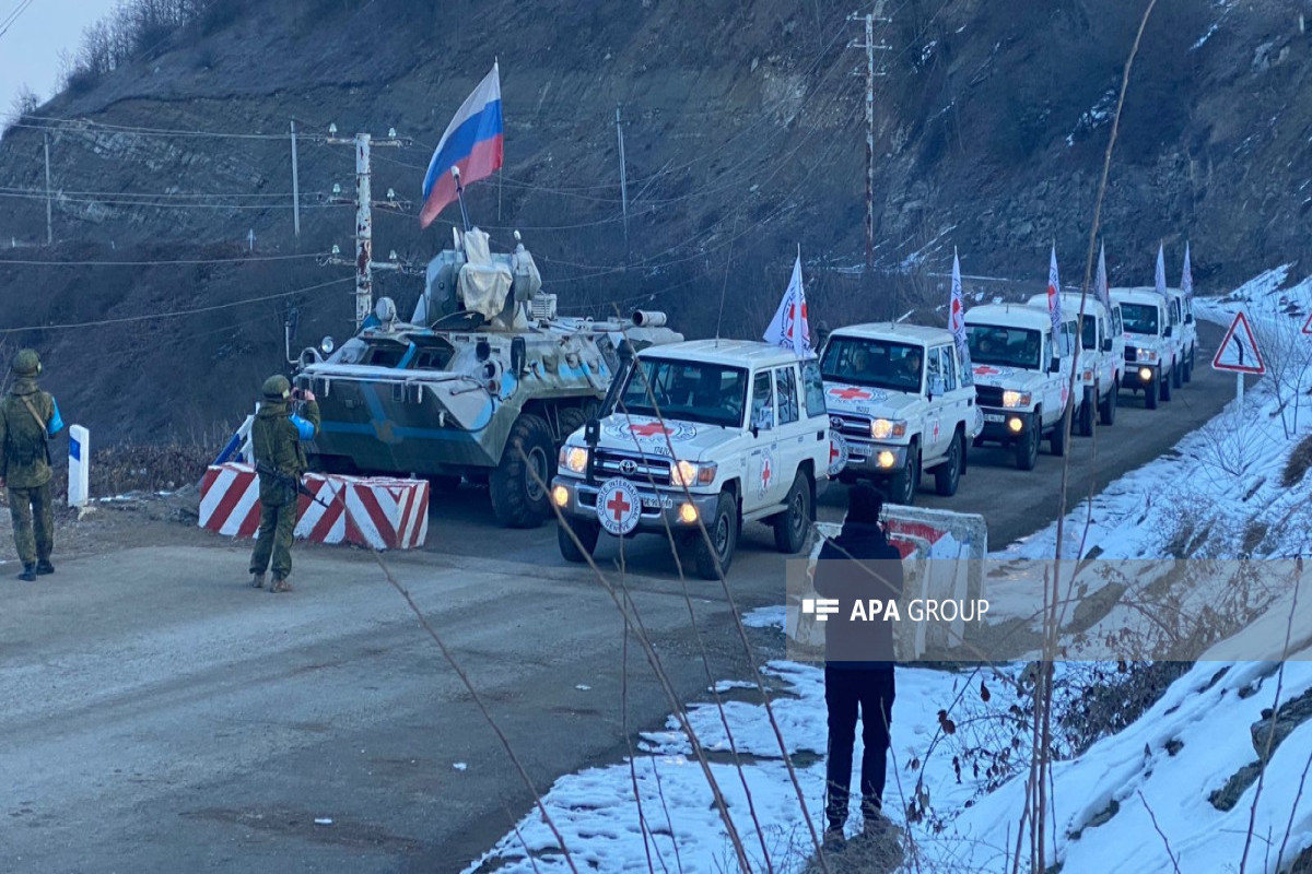 Six ICRC vehicles,  passed from Azerbaijan's Khankandi to Lachin, returned back -VIDEO -UPDATED 
