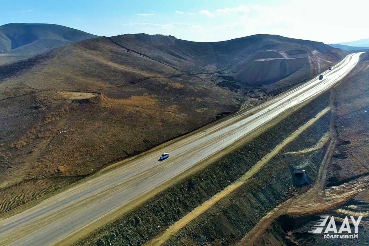 Construction of Aghdam-Fuzuli highway continues rapidly-PHOTO 