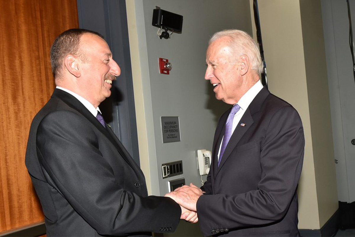 President of Azerbaijan Ilham Aliyev and President of the United States of America Joseph Biden