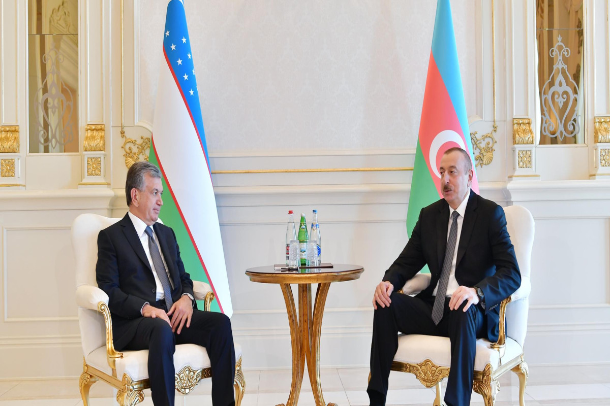 President of Azerbaijan Ilham Aliyev and President of uzbekistan Shavkat Mirziyoyev