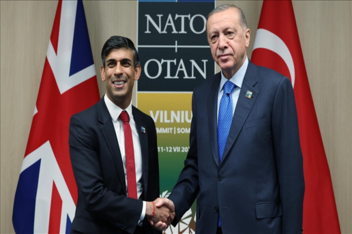 Rishi Sunak, Prime Minister of UK and President of the Republic of Türkiye Recep Tayyip Erdoğan