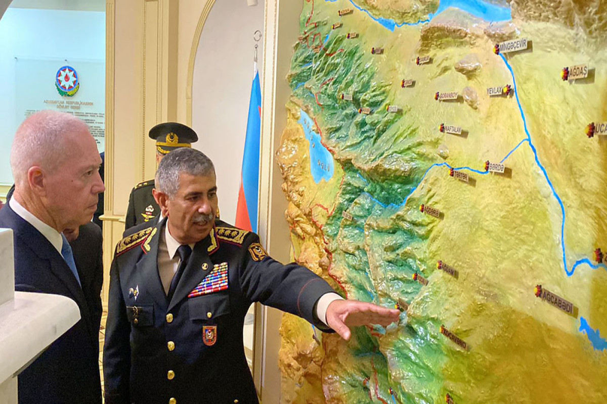 Minister of Defense of the Republic of Azerbaijan, Zakir Hasanov and Minister of Defense of the State of Israel Mr. Yoav Gallant