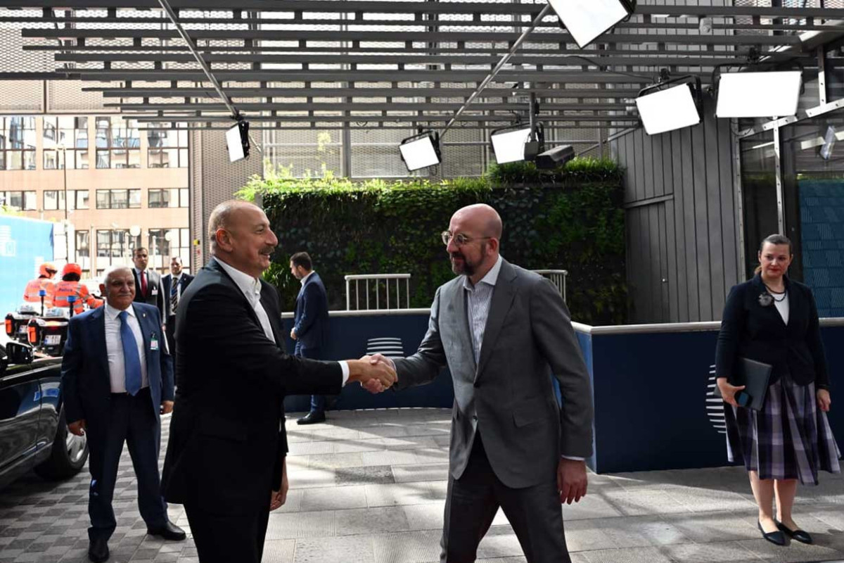 President Ilham Aliyev arrived in Brussels for working visit