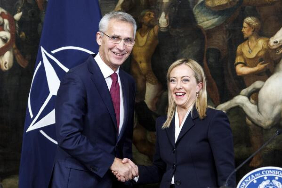 Jens Stoltenberg, NATO Secretary General and Prime Minister of İtaly Giorgia Meloni