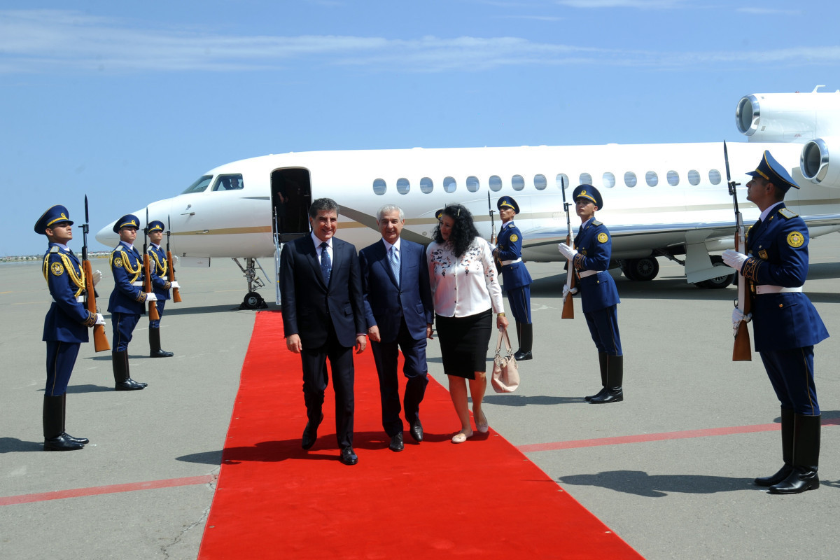 Head of Kurdistan Region of Iraq Nechirvan Barzani arrives in Azerbaijan for working visit