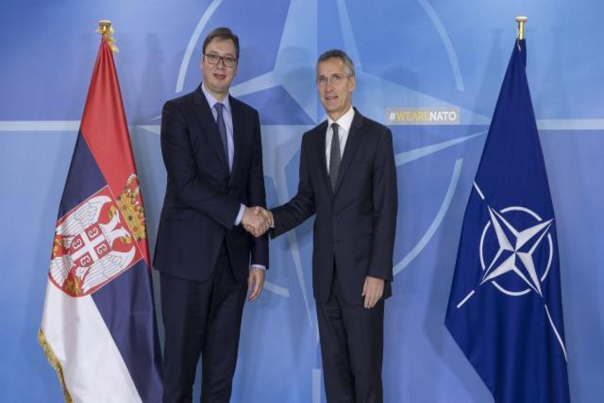 Aleksandar Vucic, Serbian President and Jens Stoltenberg, NATO Secretary General