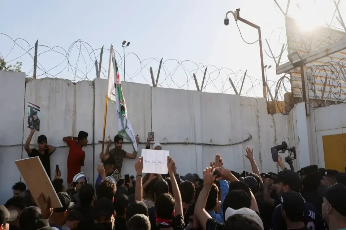 Swedish embassy in Baghdad stormed, set alight: Source, witness