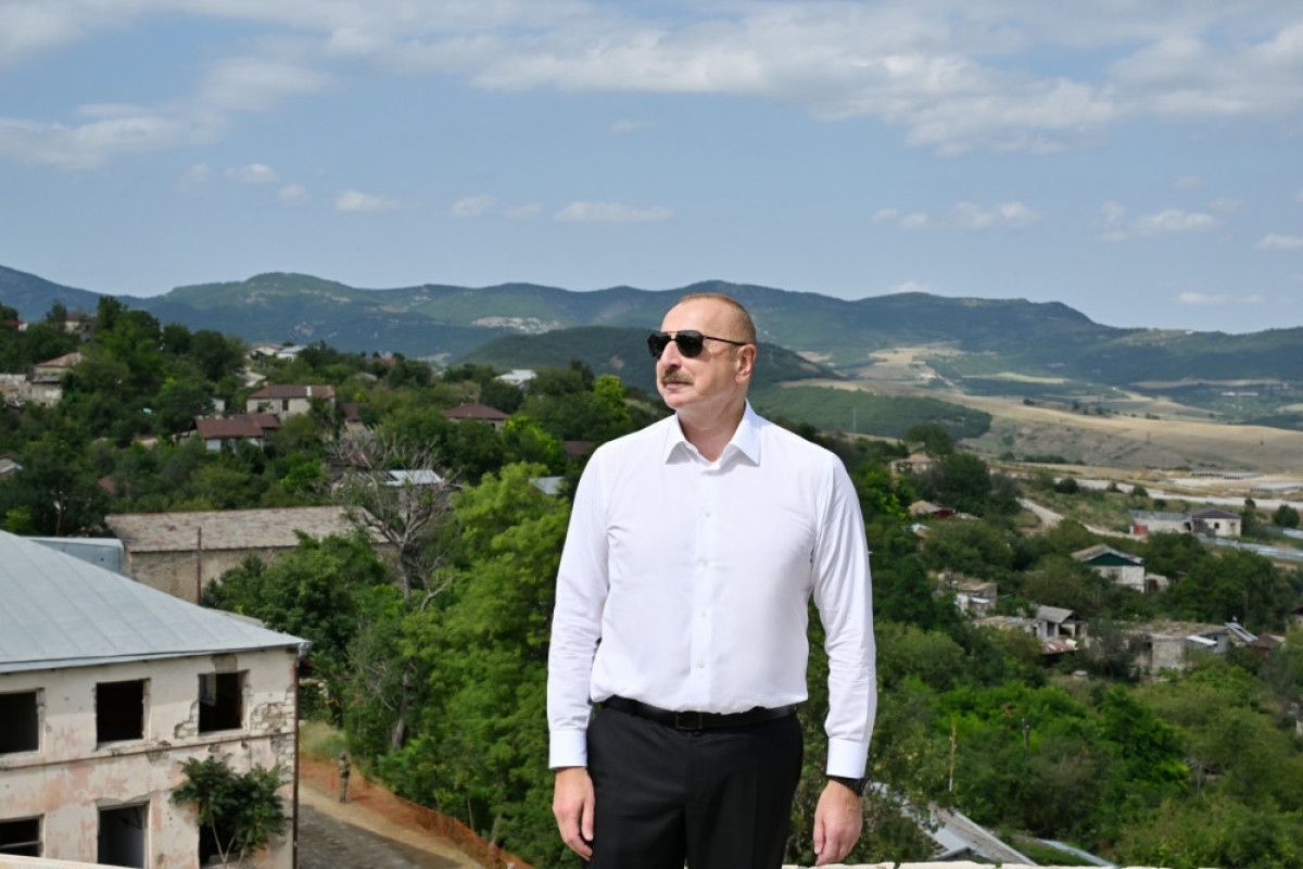 President Ilham Aliyev visited liberated Chanagchi and Sighnag villages of Khojaly district - PHOTO 