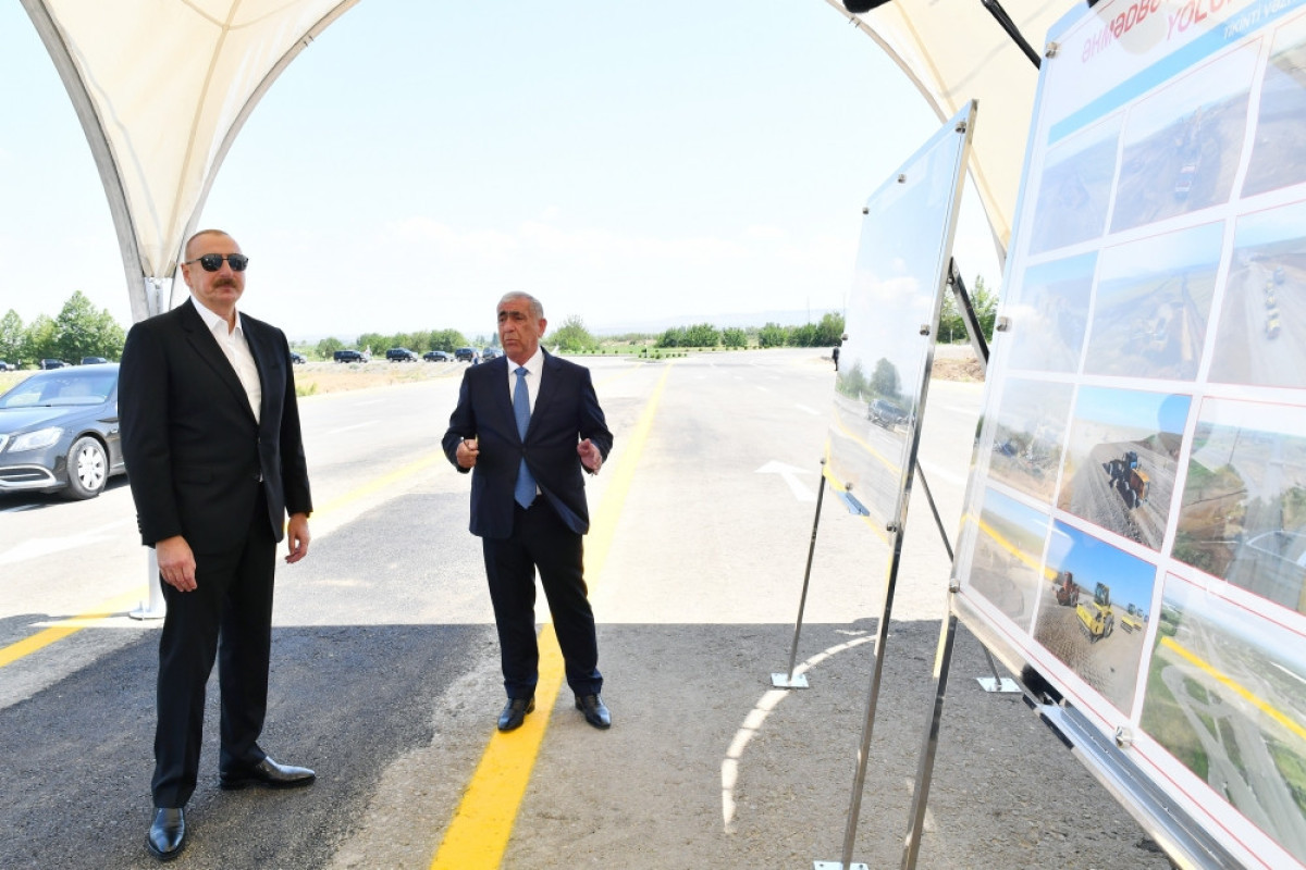 Construction of Ahmadbeyli-Fuzuli-Shusha highway is 50% complete