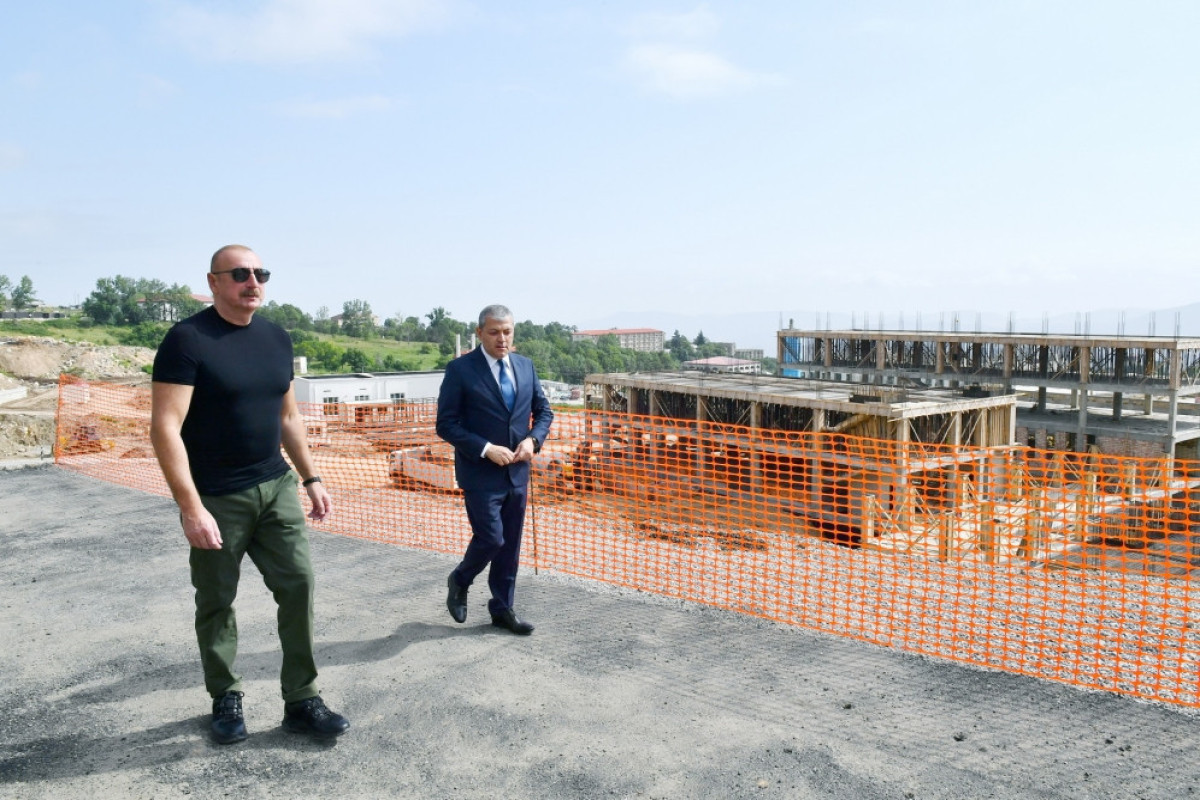 President Ilham Aliyev examined construction progress of Shusha city hospital-UPDATED 