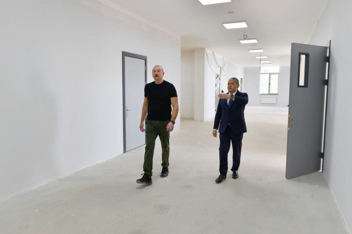 President Ilham Aliyev viewed construction progress of secondary school No 1 in Shusha-UPDATED 