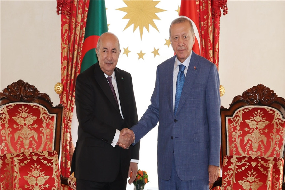 Abdelmadjid Tebboune, President of Algeria and Recep Tayyip Erdogan, President of Türkiye
