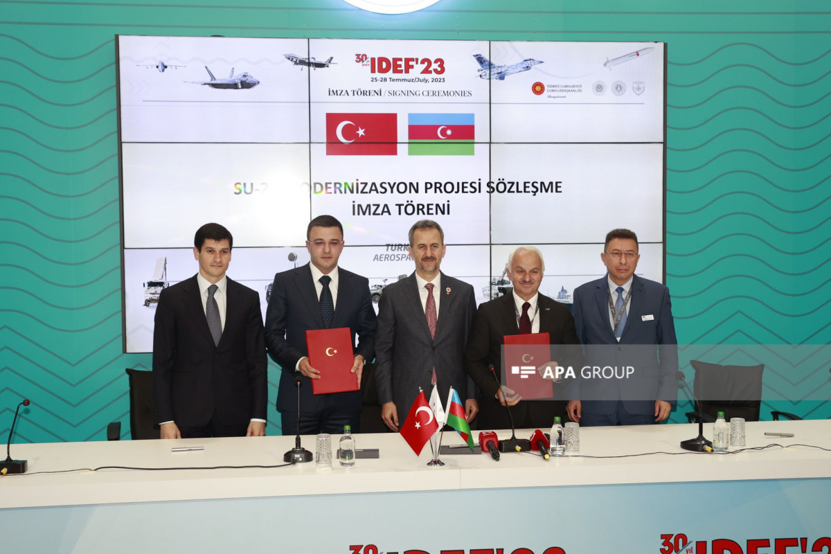 Azerbaijan MoD signed an agreement with Türkiye’s “TUSAŞ” company on modernization of SU-25 fighters-PHOTO 
