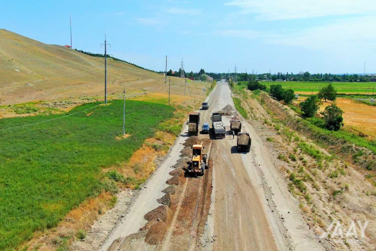 Horadiz-Zangilan highway in the Eastern Zangazur economic region is under repair-PHOTO -VIDEO 