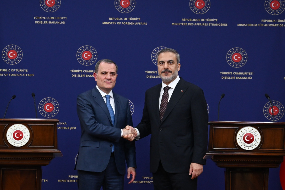 Foreign Ministry of Azerbaijan Jeyhun Bayramov and Turkish Top Diplomat Hakan Fidan