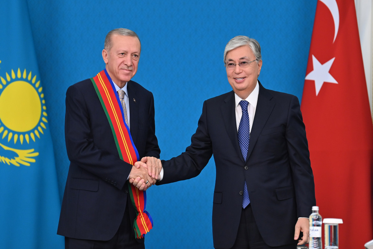 President of Türkiye Recep Tayyip Erdogan - President of the Republic of Kazakhstan Kassym-Jomart Tokayev