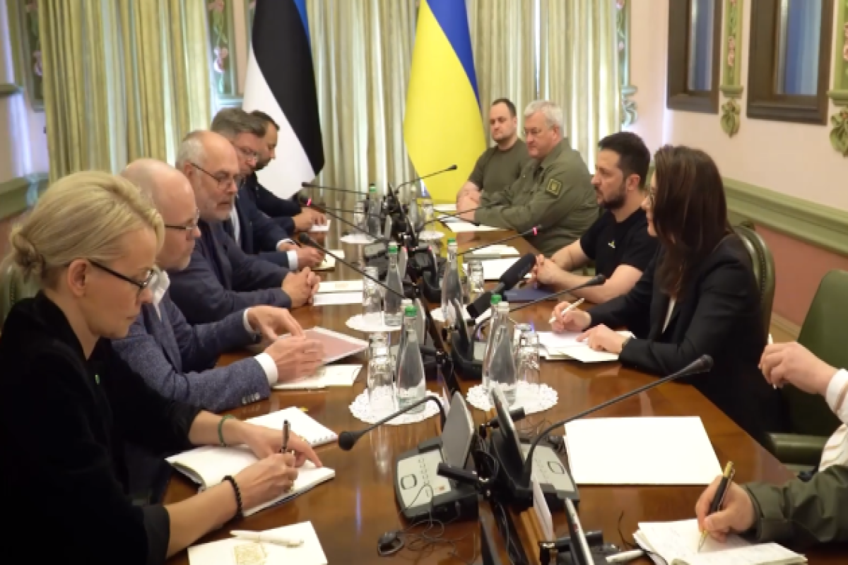 Zelenskyy welcomes Estonian counterpart in Ukraine