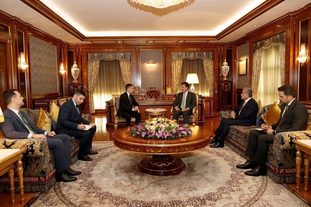 Chargéd'affaires of Azerbaijan met with President of Kurdistan Regional Government