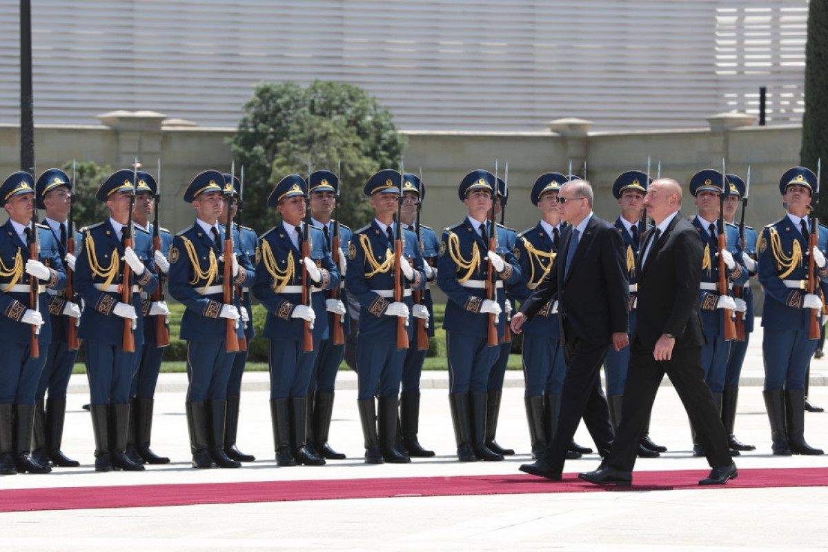 Official welcome ceremony was held for President of Türkiye Recep Tayyip Erdogan, who is on a state visit to Azerbaijan at the invitation of President Ilham Aliyev
