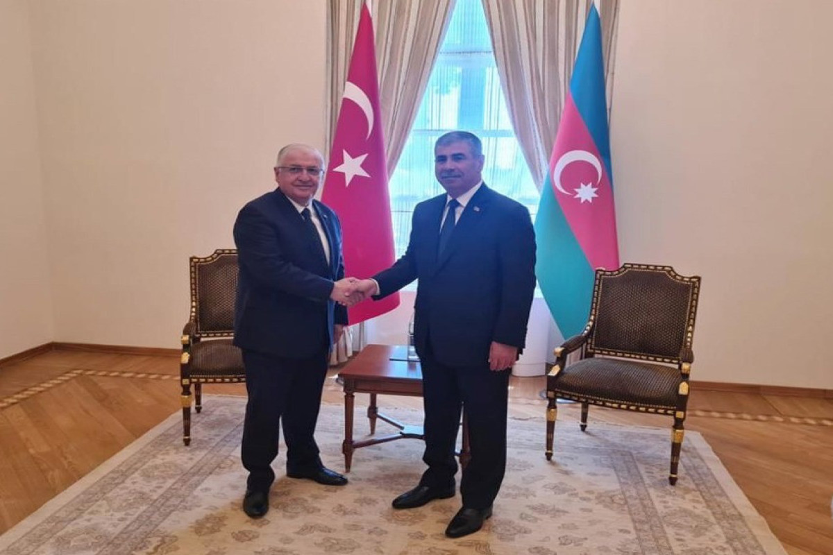 Azerbaijan's Defence Minister meets with his newly appointed Turkish counterpart