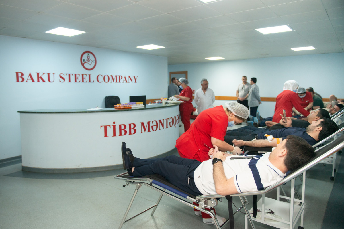 A blood donation campaign was held at "Baku Steel Company" CJSC-PHOTO 