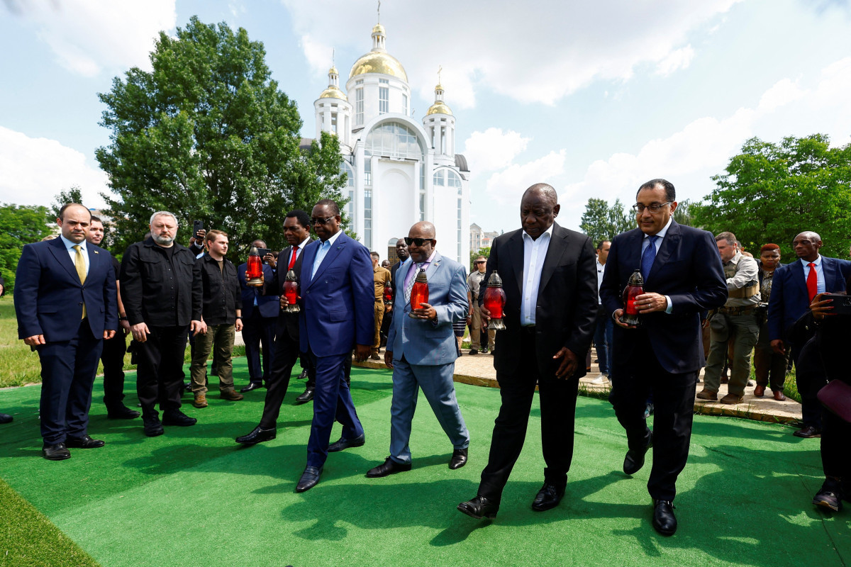 African leaders in Ukraine visit Bucha-PHOTO 