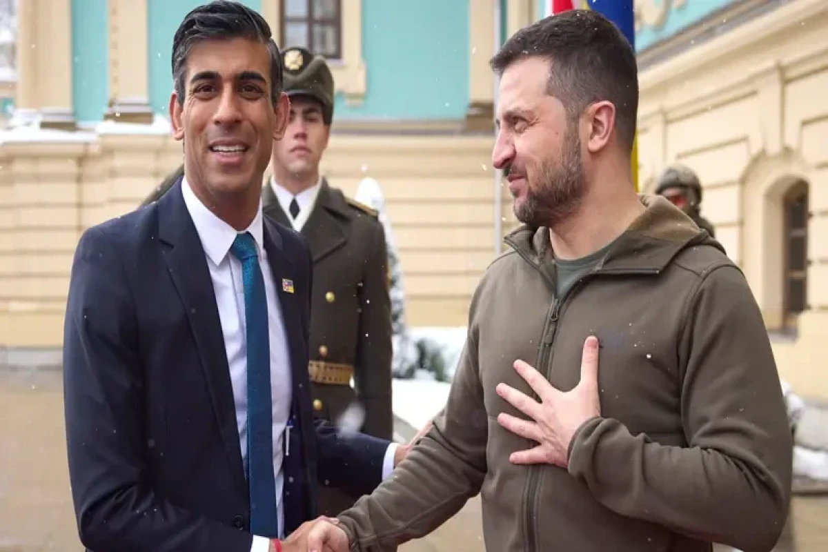 Rishi Sunak, UK Prime Minister and Volodymyr Zelensky, Ukrainian President