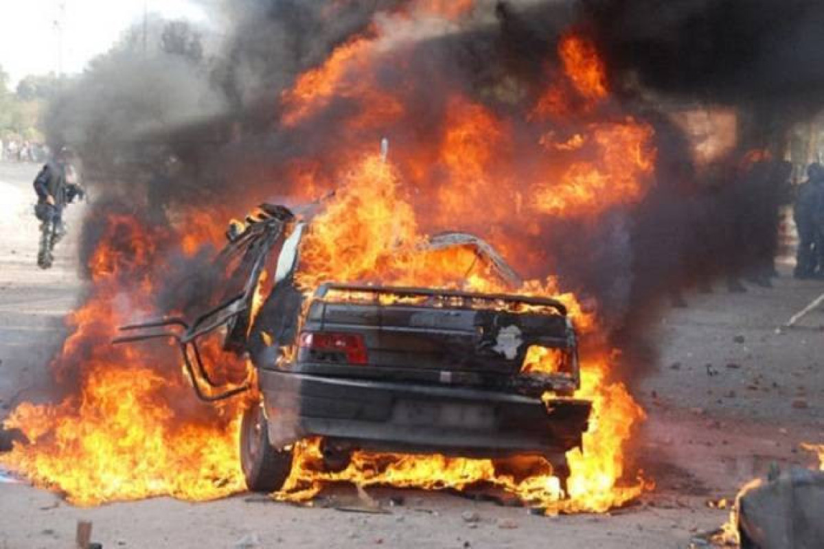 Vehicles burned at Heydar Aliyev International Airport