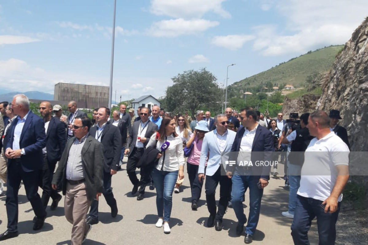 Foreign diplomats got acquainted with reconstruction and beautification works carried out in Azerbaijan's Lachin