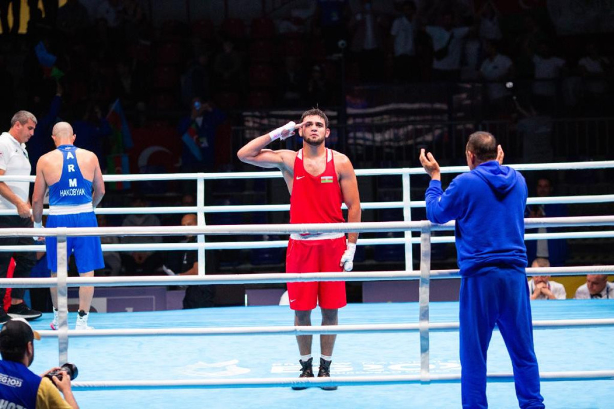 Azerbaijani boxer defeated his Armenian opponent and won license for Paris-2024-PHOTO 