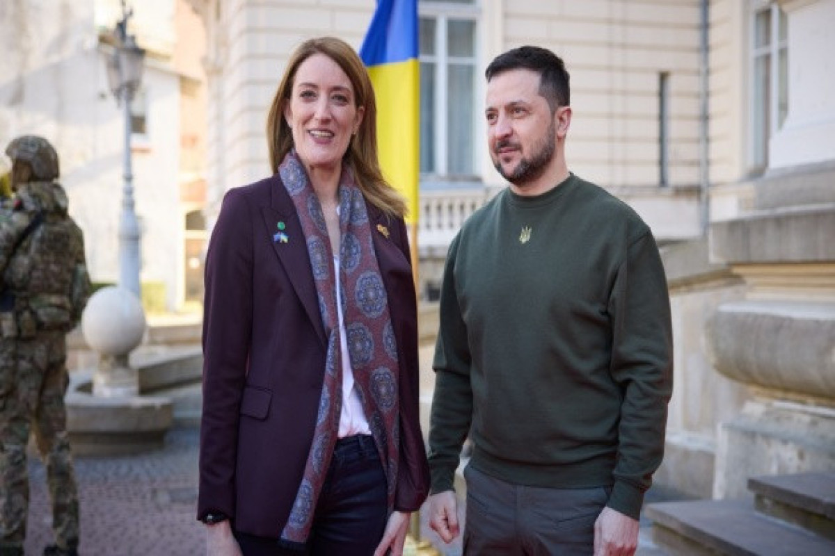 Zelensky meets with European Parliament president in Lviv