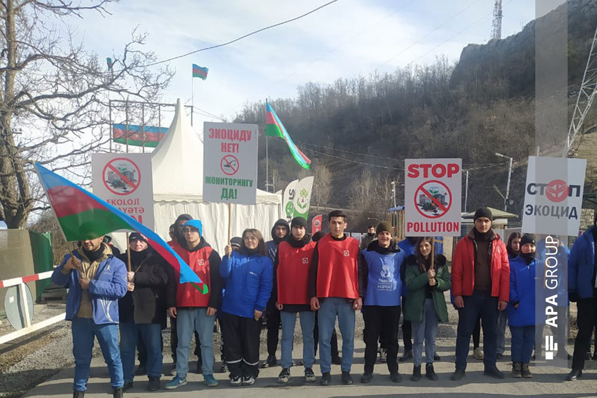 Peaceful protest of Azerbaijani eco-activists on Lachin–Khankendi road enters 87th day