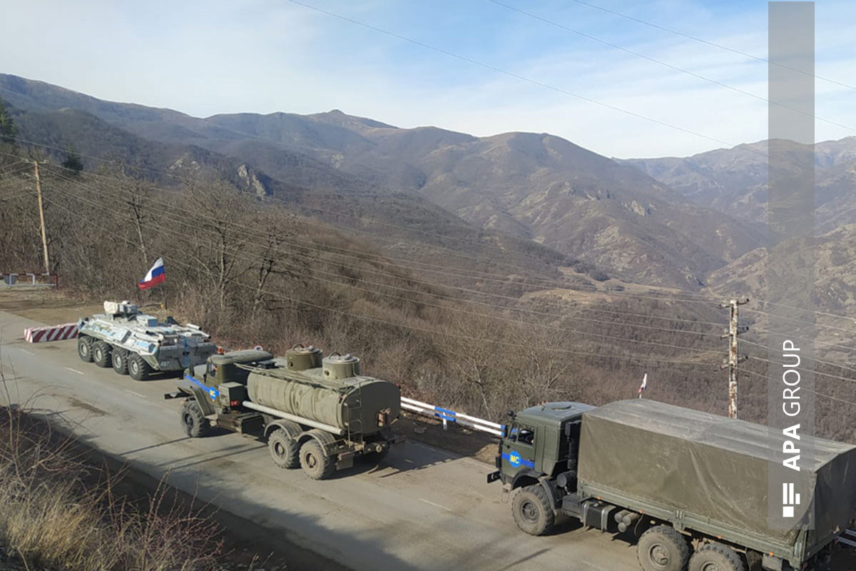 Convoy of Russian peacekeepers moves freely along Azerbaijan's Lachin-Khankendi road-PHOTO 
