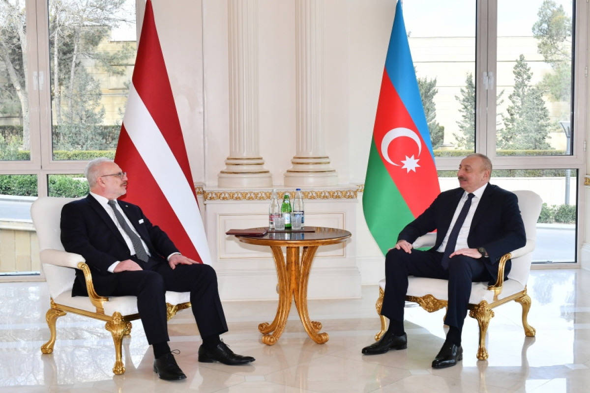 Presidents of Azerbaijan and Latvia held meeting in limited format-PHOTO -UPDATED 