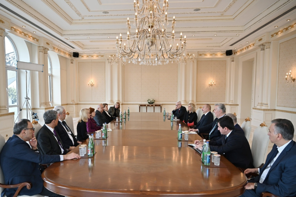 President Ilham Aliyev received co-chairs and members of Board of Trustees of Nizami Ganjavi International Center-PHOTO -UPDATED 