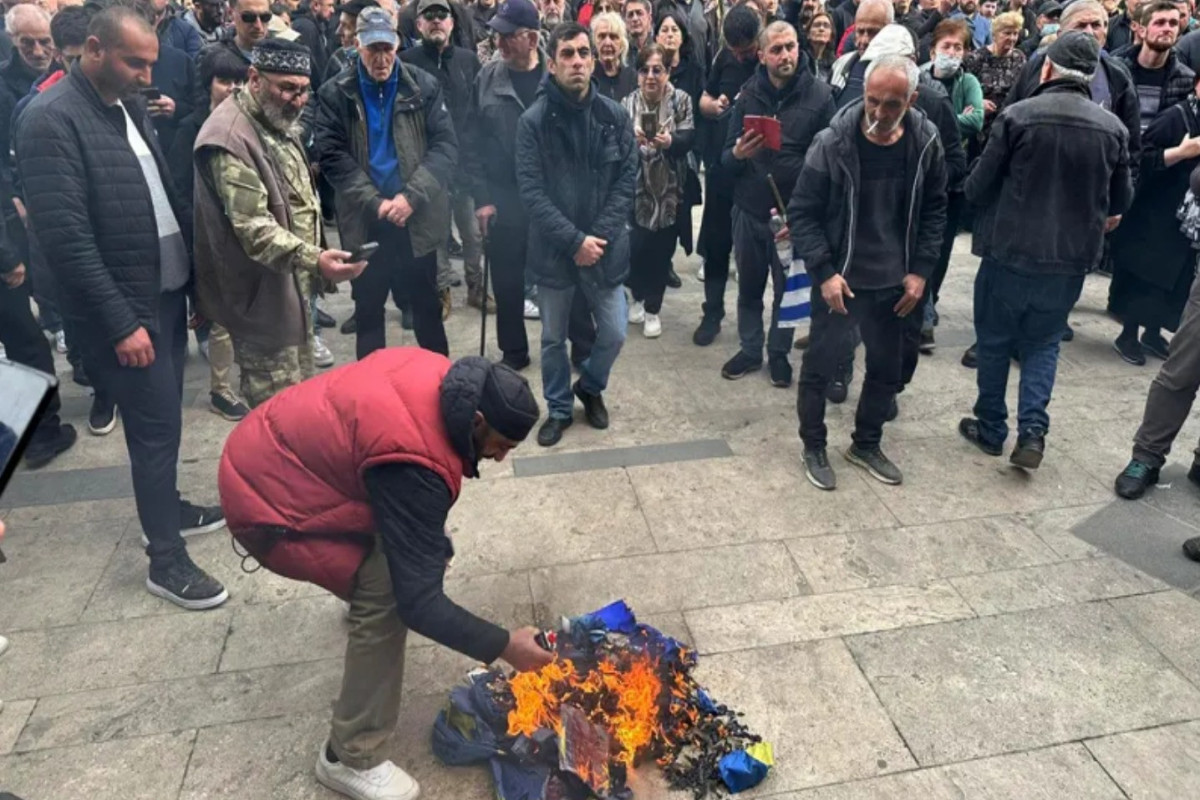 Georgian People's Power MP slams EU flag stepping-VIDEO 