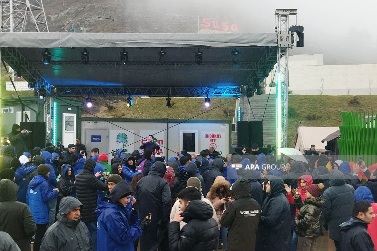 Protest action of Azerbaijani eco-activists in Shusha continues with high spirits against the background of Novruz celebration-PHOTO 