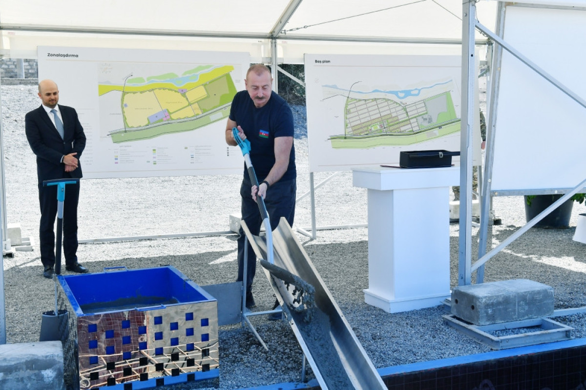Foundation stone was laid for Mahruzlu village of Gubadli district-UPDATED 