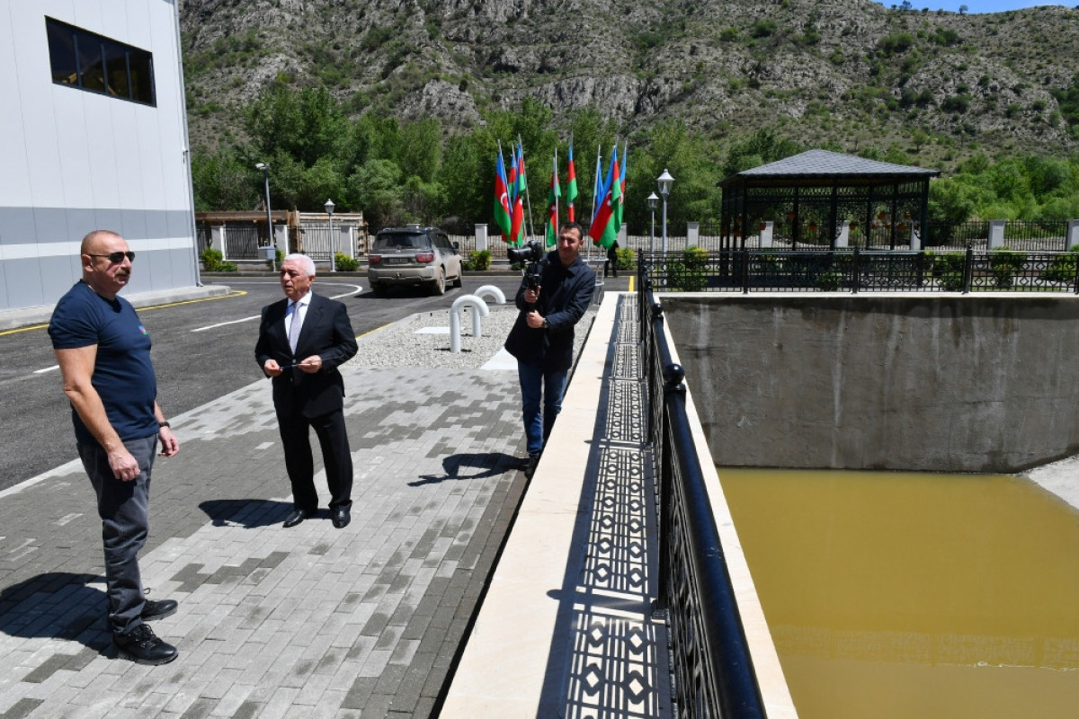 President Ilham Aliyev viewed construction progress at “Sarigishlag” hydroelectric power station owned by “Azerenergy” in Zangilan-UPDATED 