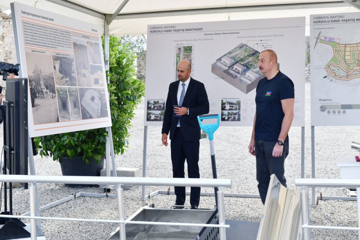 Foundation stone was laid for Horovlu village of Jabrayil district