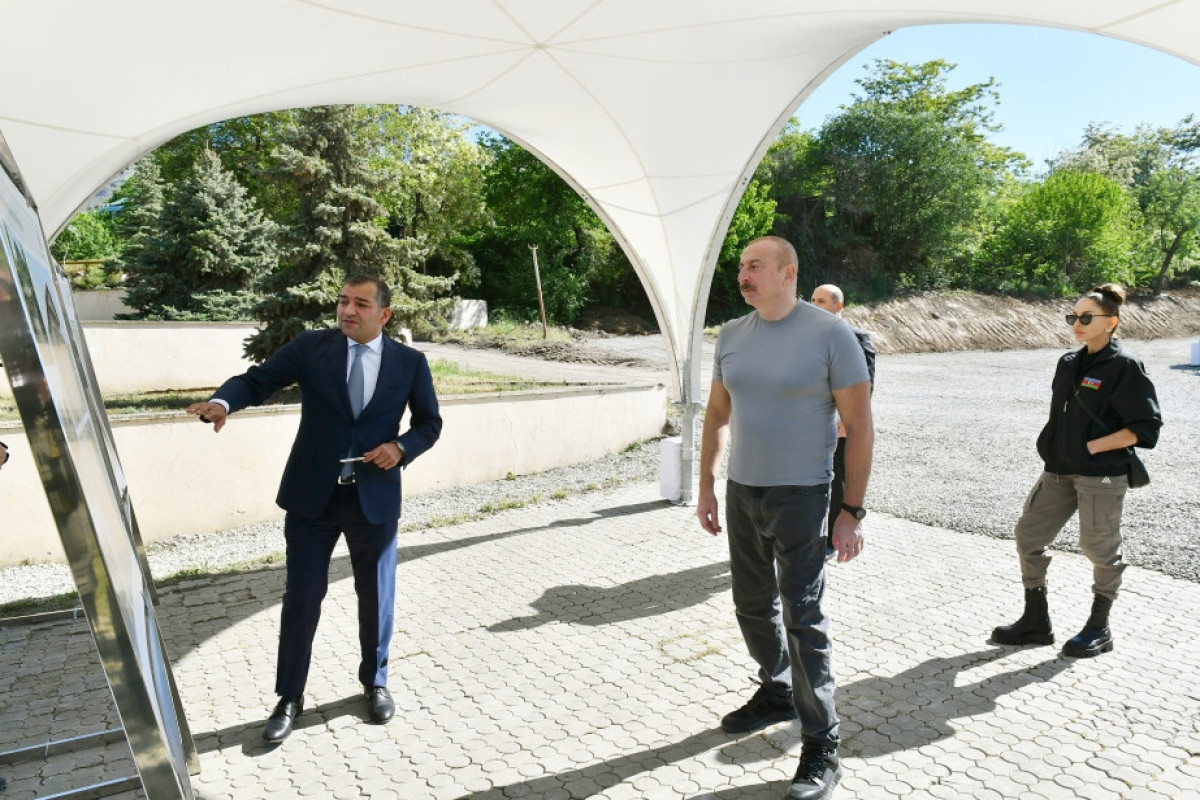 President Ilham Aliyev and First Lady Mehriban Aliyeva were informed of tourism development concept of Hadrut