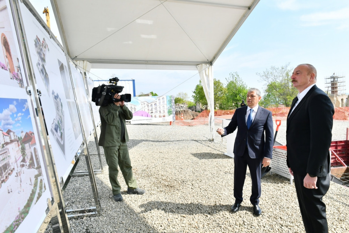Azerbaijani President and First Lady attend a number of inauguration and groundbreaking ceremonies in Shusha