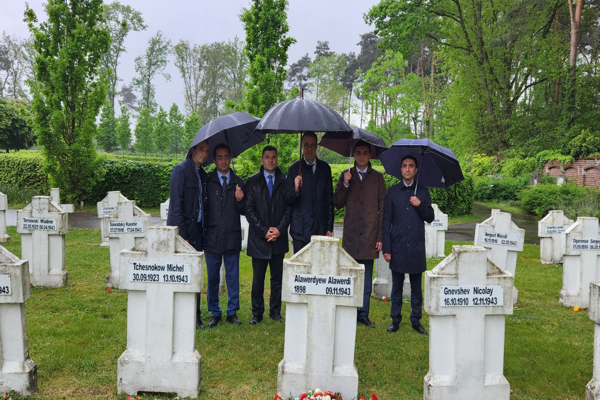 Azerbaijan ambassador to NATO visited the grave of an Azerbaijani soldier fallen in Belgium during the Second World War
