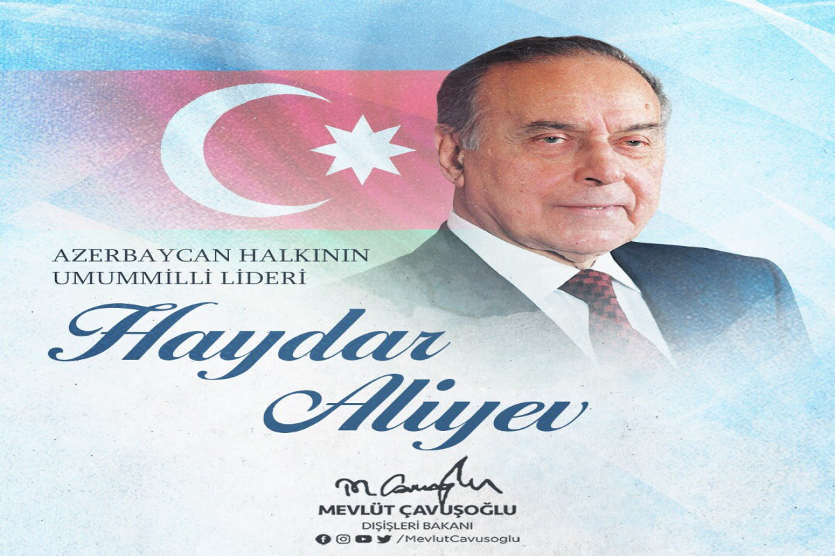 Turkish FM shares post on Heydar Aliyev’s 100th anniversary