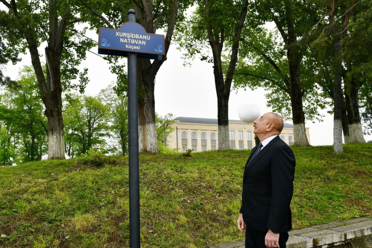 Signs of Khurshidbanu Natavan and Zafar streets, as well as that at intersection of Garabagh and Khan Shushinski streets were unveiled in Shusha-UPDATED 