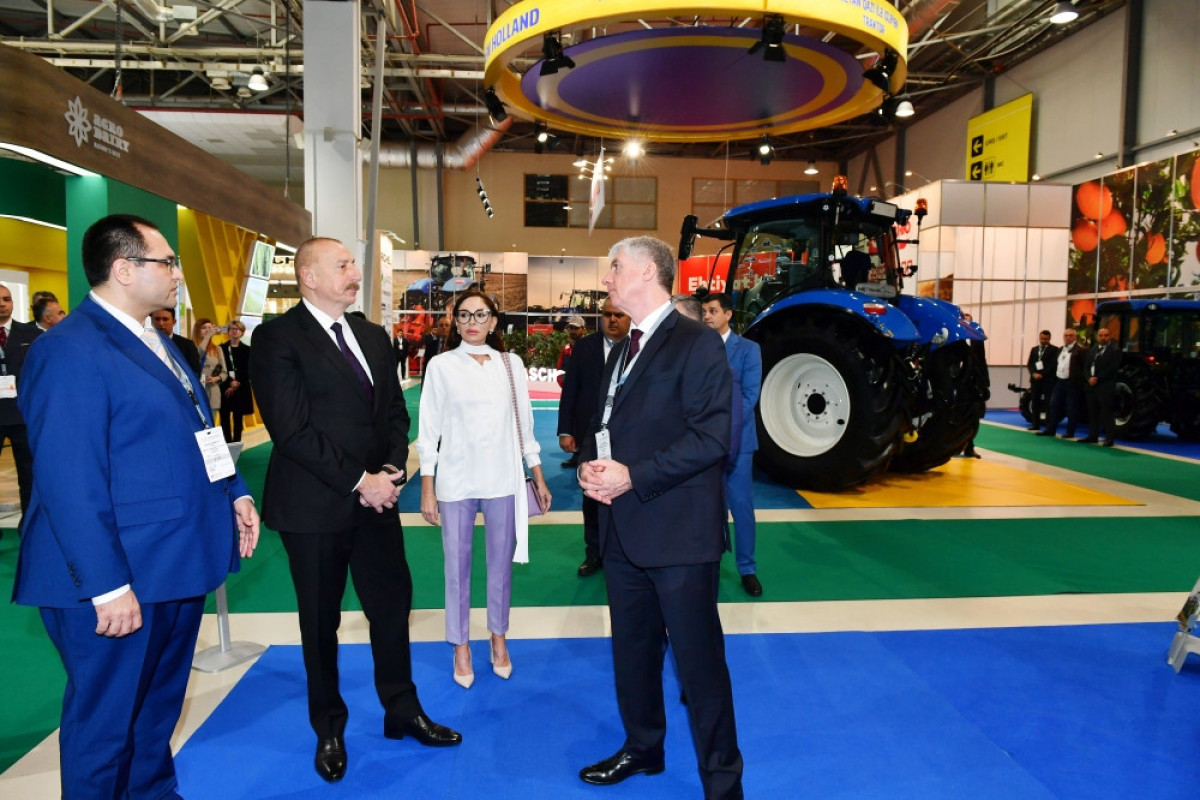 President Ilham Aliyev and First Lady Mehriban Aliyeva viewed the 16th "Caspian Agro" and the 28th "InterFood Azerbaijan" exhibitions-UPDATED 